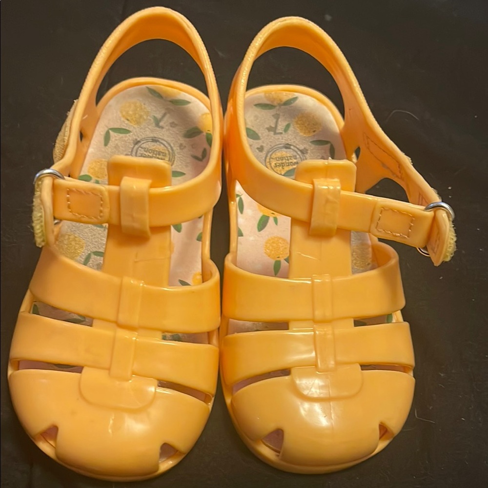 Kids Orange Jelly Sandals